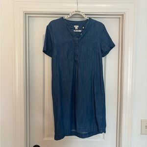 J. Crew Blue Sundress Casual Mini Crew Neck